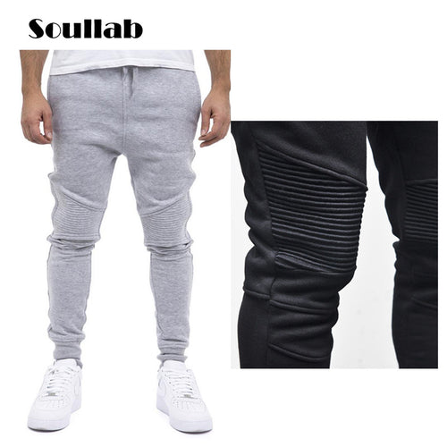 Fashion Biker Joggers Slim Fit Skinny Sweatpants Harem Pants Men Hip Hop Swag Clothes Clothing high street Gray Black Kanye West